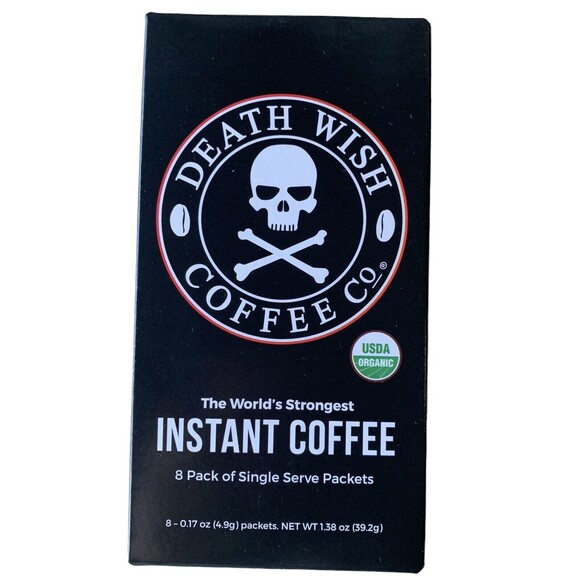 DEATH WISH COFFEE CO. 💀Instant Single Serve Packets The Worlds In Strongest NEW - Picture 1 of 7